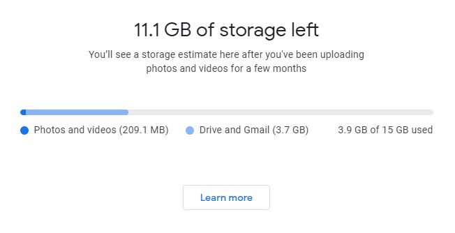 Google Storage Utilization