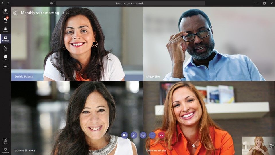 Microsoft Teams video chat app