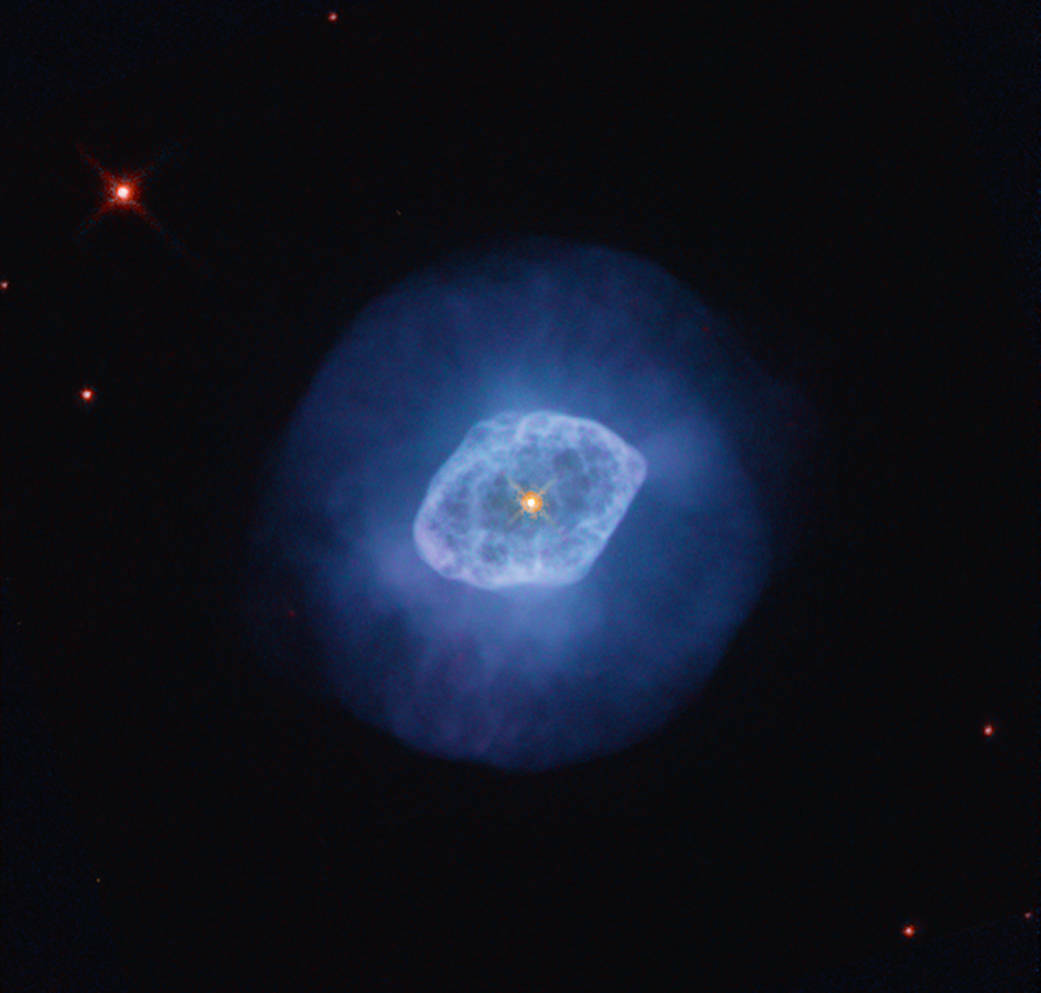 This glowing planetary nebula, NGC 6891, is located in  the constellation Delphinus, also known as the Dolphin.