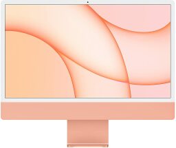 the orange 24-inch apple imac