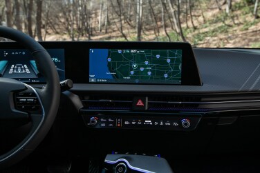 The center screen of the car.