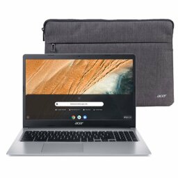 Acer 315 Chromebook laptop with protective sleeve