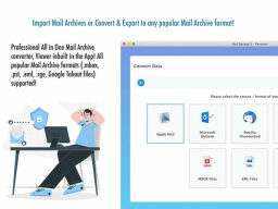Blue mail backup x page with graphic of person on computer