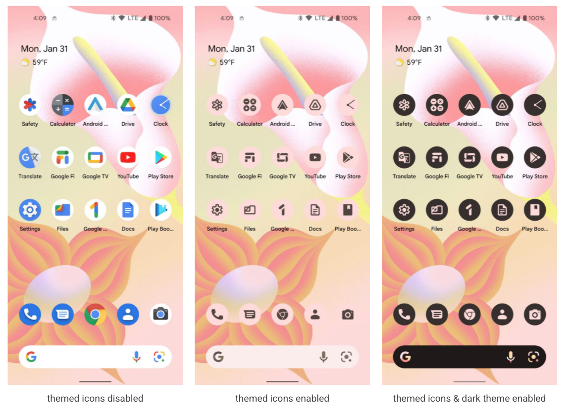 google themed app icons