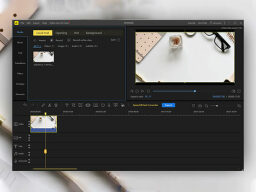 Video editing software screen