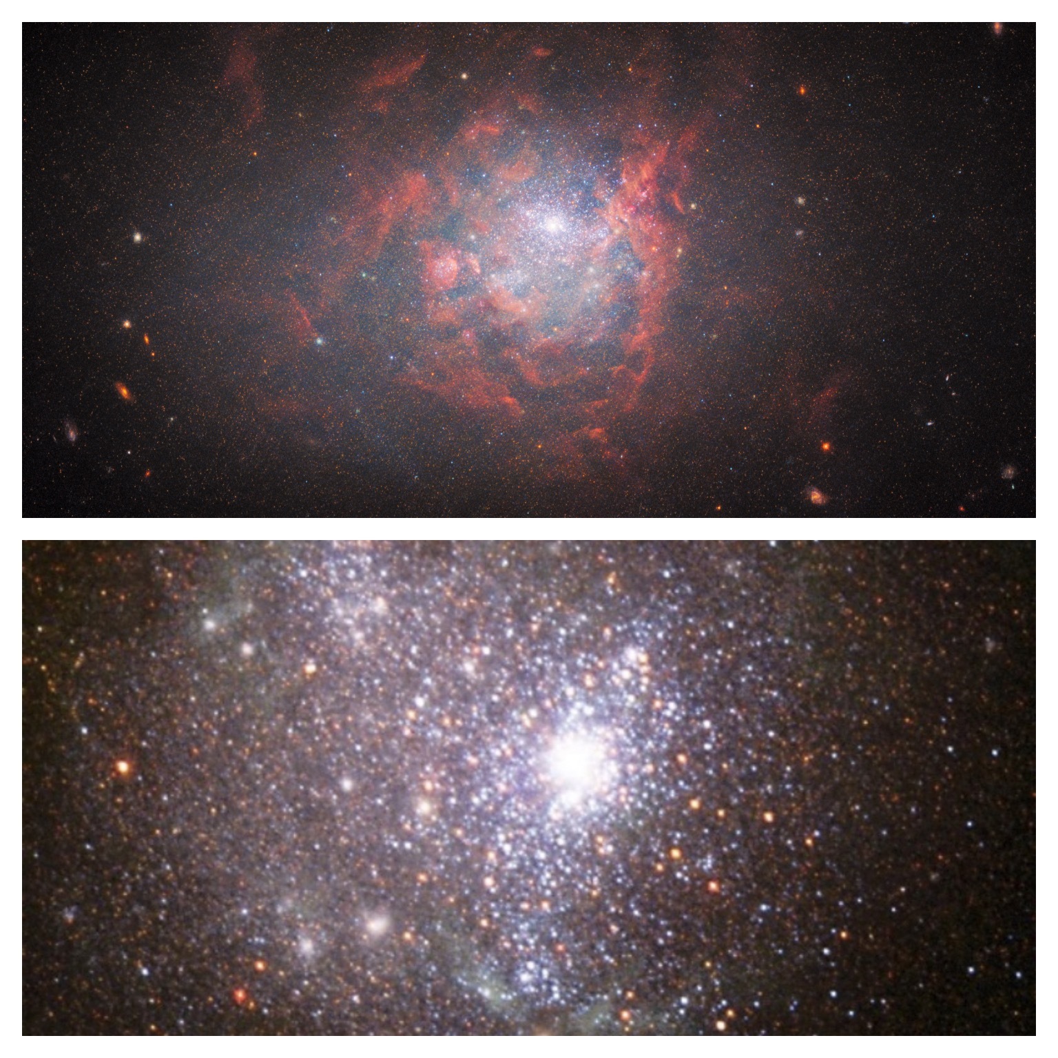 A comparison of dwarf galaxy images