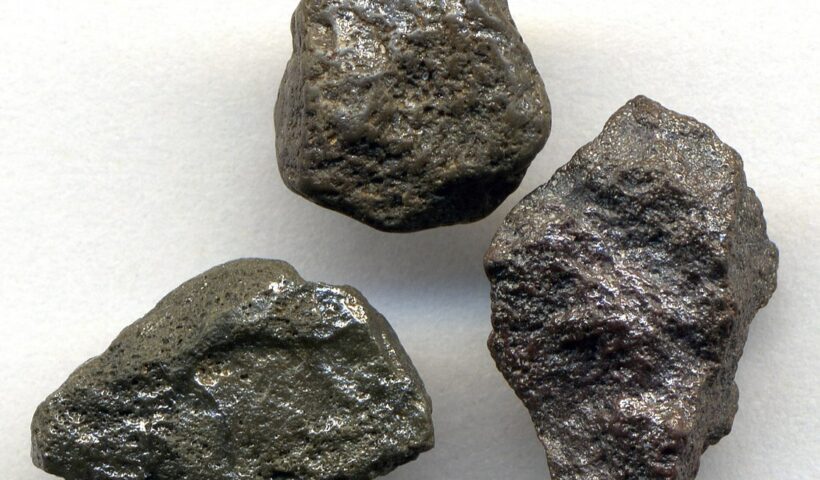 three carbonado diamond nuggets