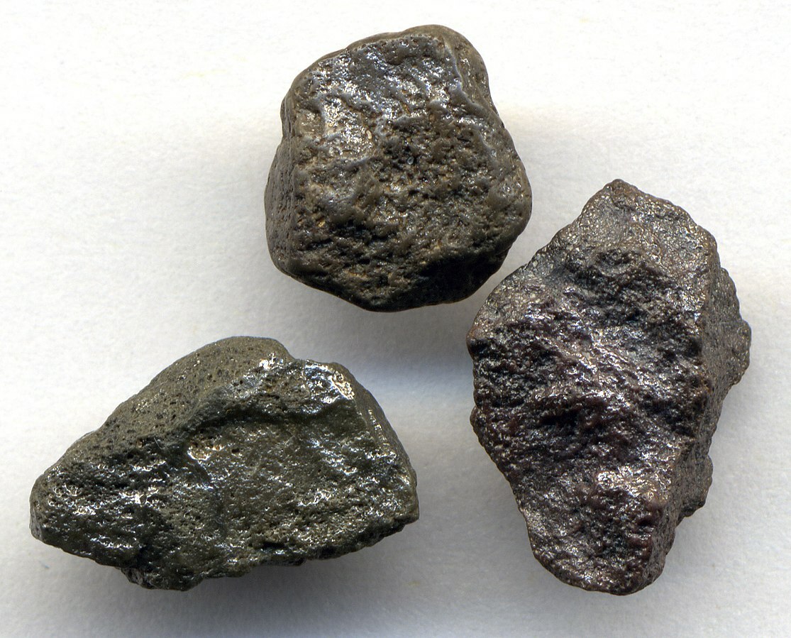 three carbonado diamond nuggets