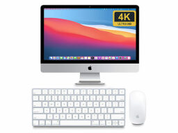 Silver imac with keyboard and mouse