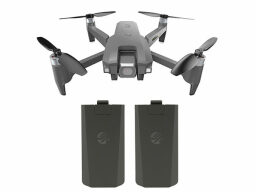 Grey drone with two batteries