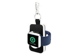 Black keychain with apple watch around it