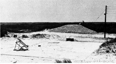 rustic launch slab awaiting rockets at Wallops Island in 1945