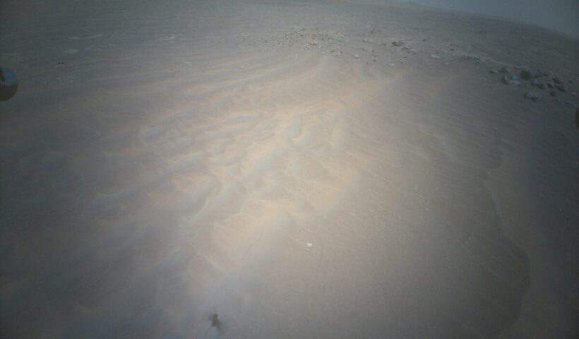 The Mars desert imaged by the Ingenuity helicopter