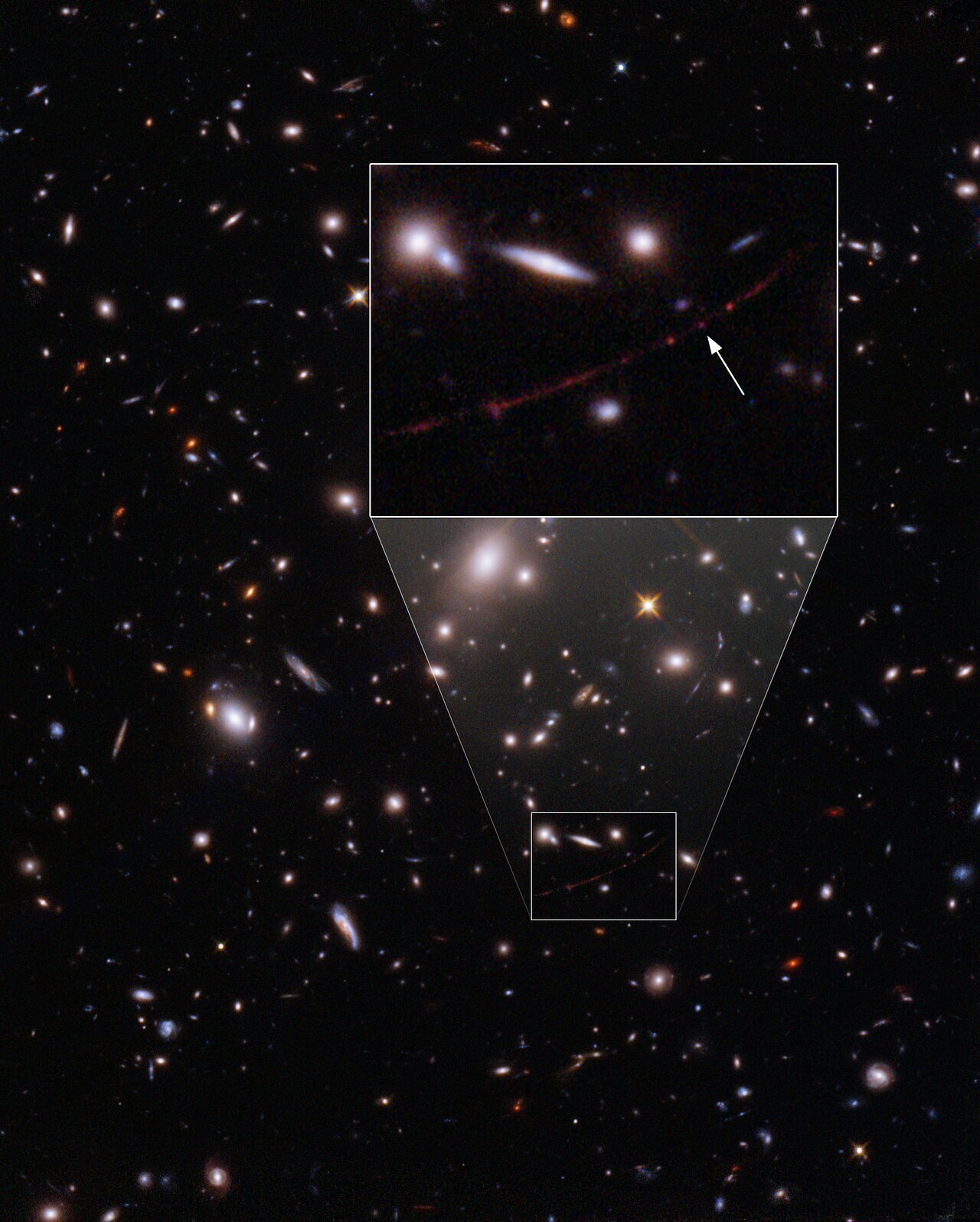 Hubble's image of the most distant star ever observed