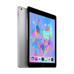 apple ipad 6th generation with colorful screen