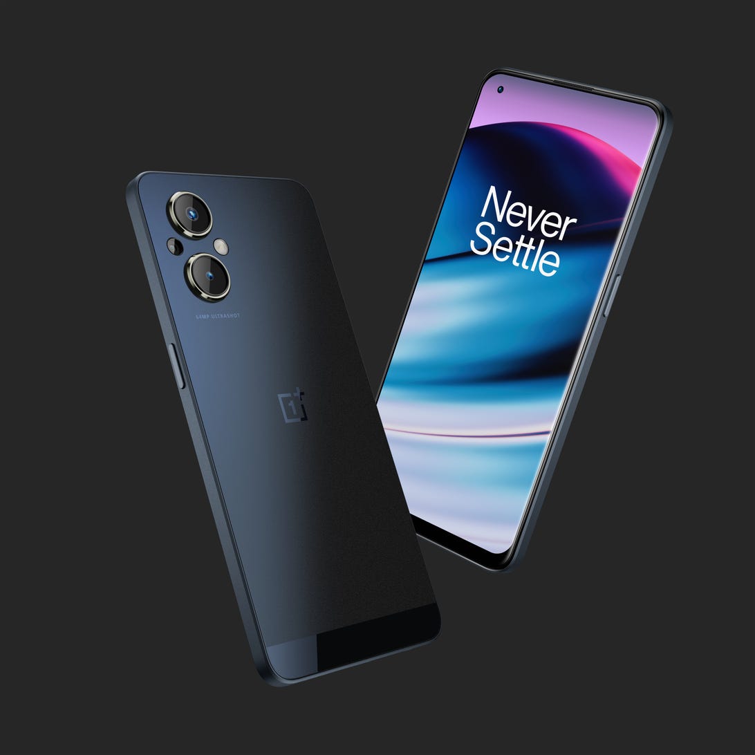A front and back view of the OnePlus N20 5G