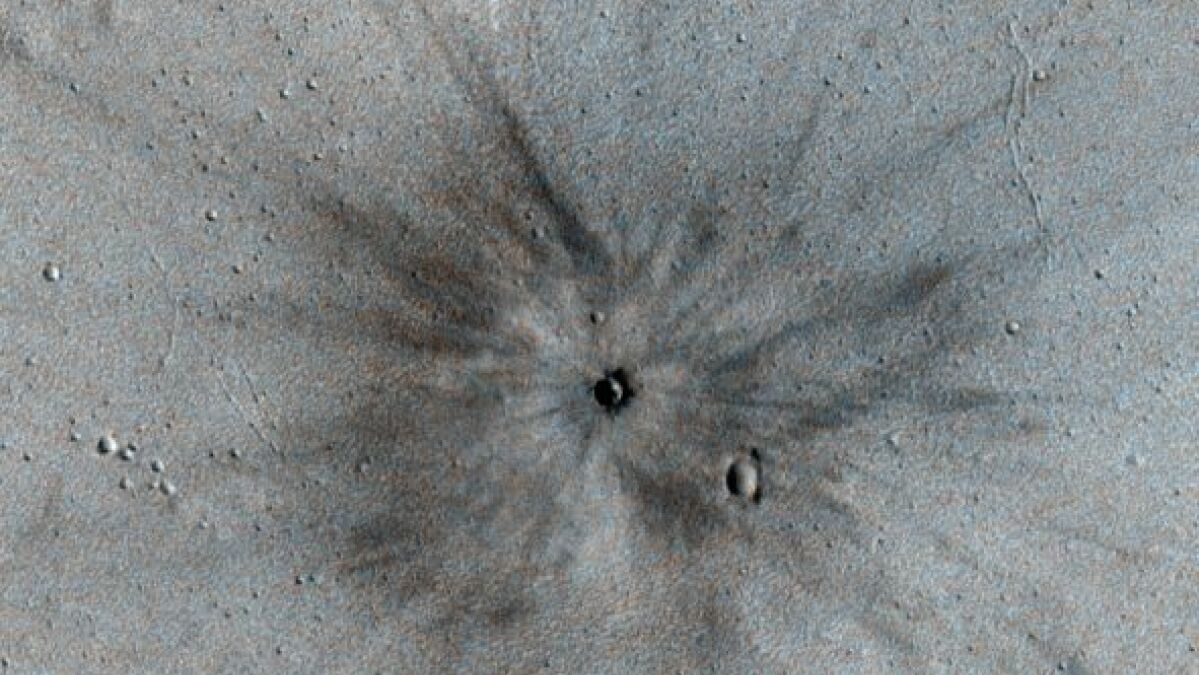 Space object crashed into Mars and created this new impact crater