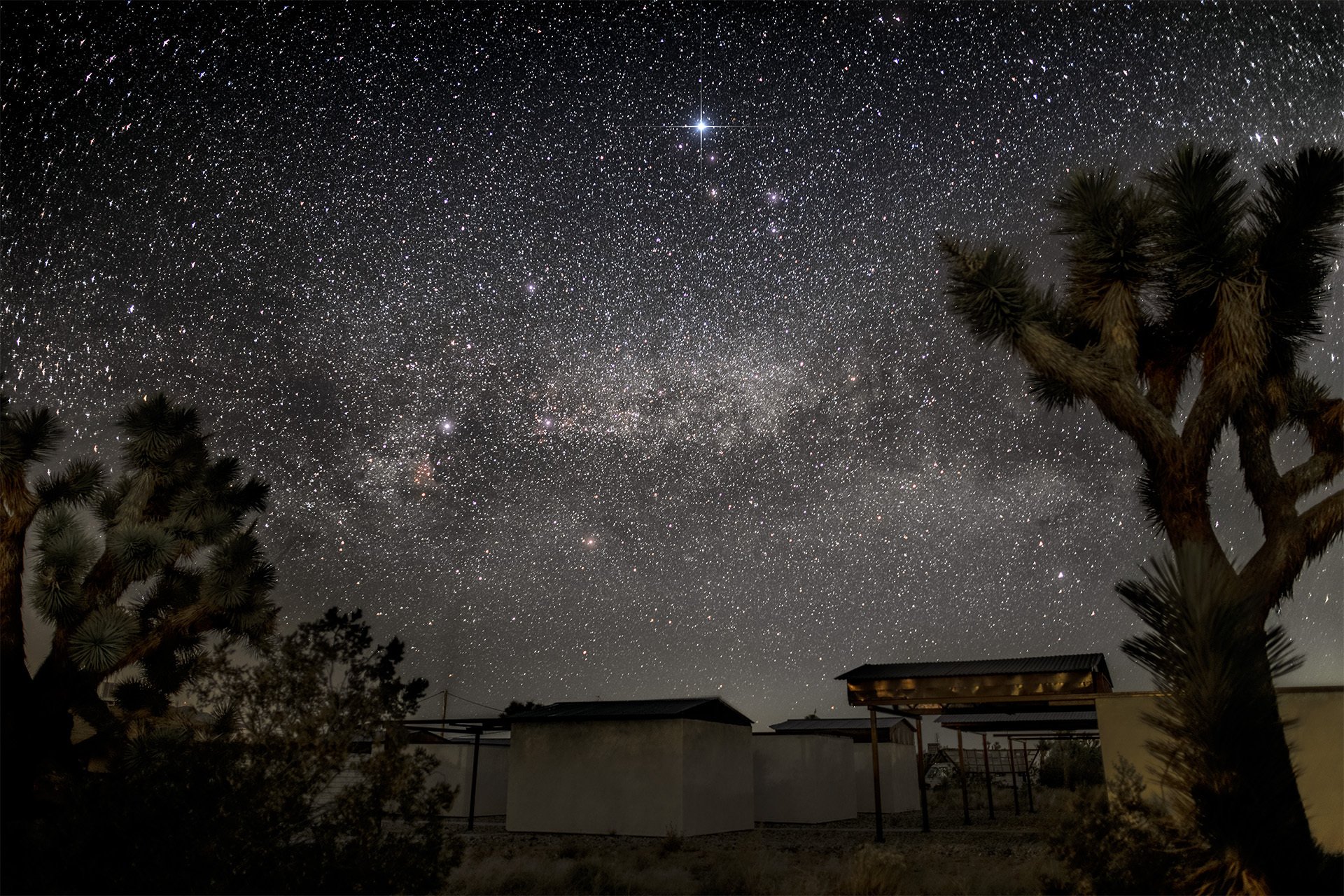 starry sky above Mojave Desert