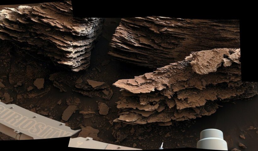 a layered rock on Mars