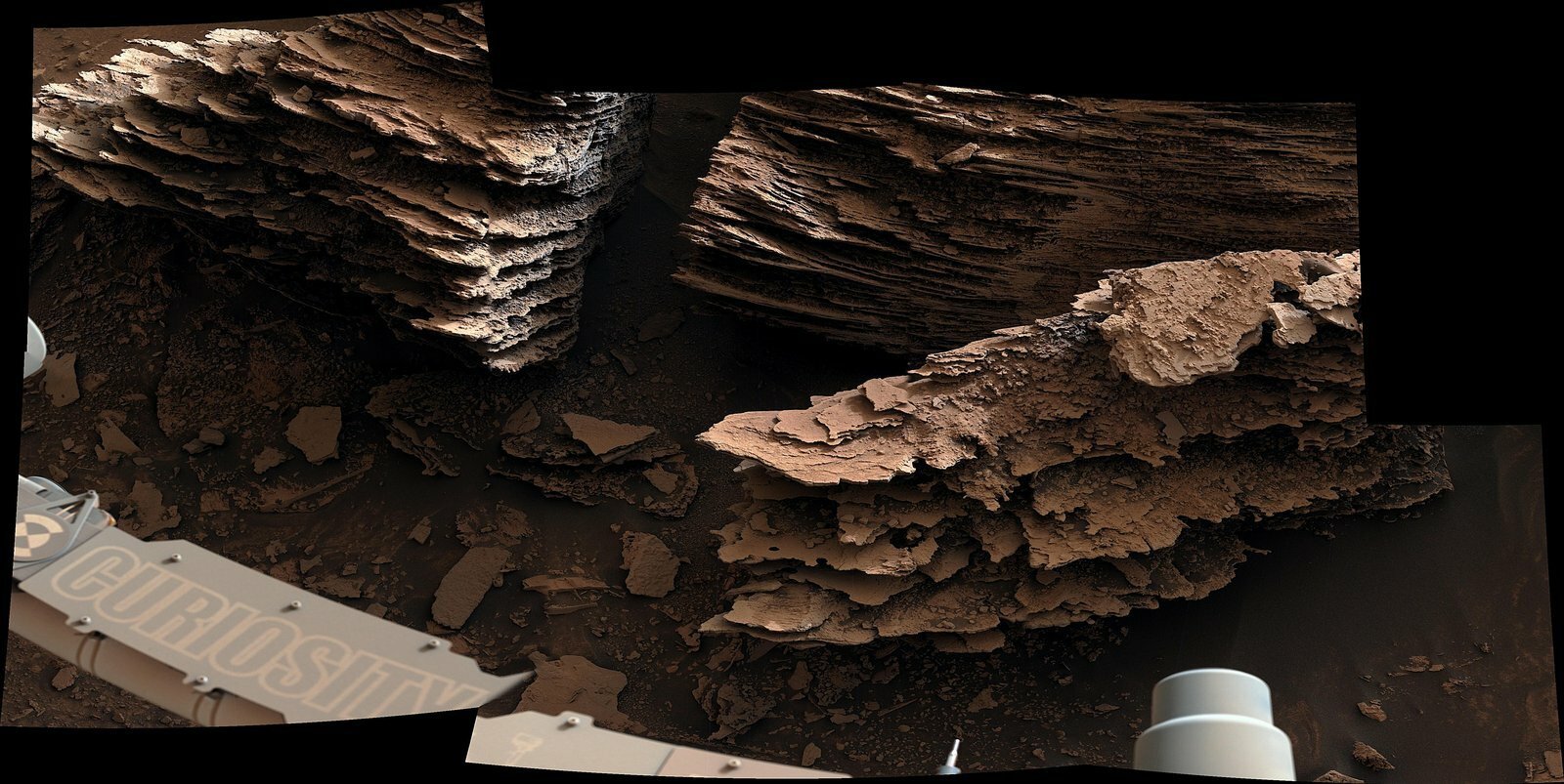 a layered rock on Mars